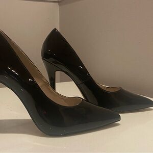 French Connection Glossy Black Heels
